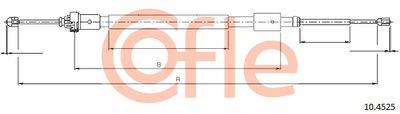 Cable Pull, parking brake COFLE 10.4525