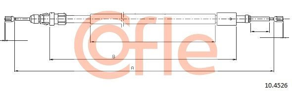 COFLE 10.4526 Cable Pull, parking brake