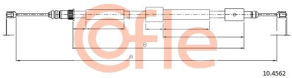 COFLE 10.4562 Cable Pull, parking brake