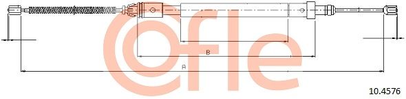 COFLE 10.4576 Cable Pull, parking brake