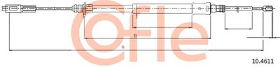 Cable Pull, parking brake COFLE 10.4611