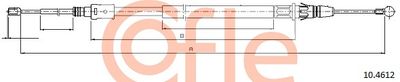 Cable Pull, parking brake COFLE 10.4612