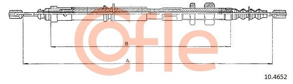 COFLE 10.4652 Cable Pull, parking brake