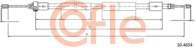 Cable Pull, parking brake COFLE 10.4654