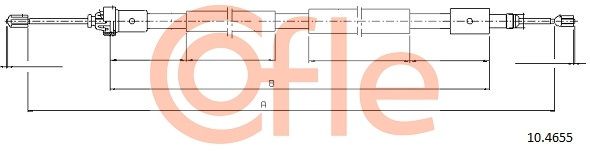 COFLE 10.4655 Cable Pull, parking brake