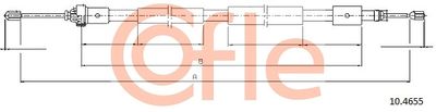 Cable Pull, parking brake COFLE 10.4655