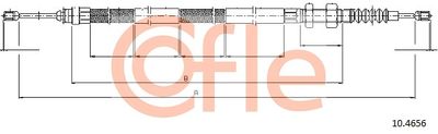 Cable Pull, parking brake COFLE 10.4656