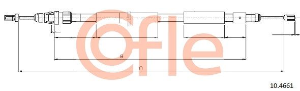 COFLE 10.4661 Cable Pull, parking brake