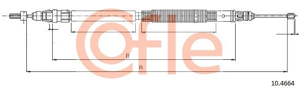 COFLE 10.4664 Cable Pull, parking brake