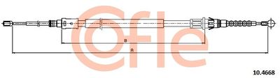 Cable Pull, parking brake COFLE 10.4668