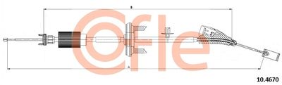 Cable Pull, parking brake COFLE 10.4670