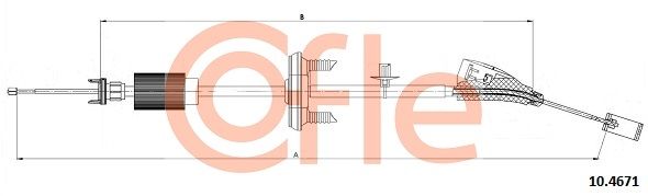 COFLE 10.4671 Cable Pull, parking brake