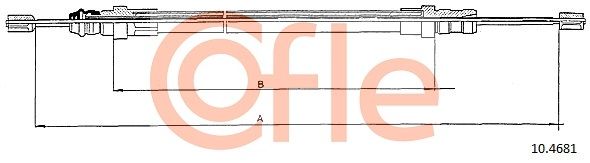 COFLE 10.4681 Cable Pull, parking brake