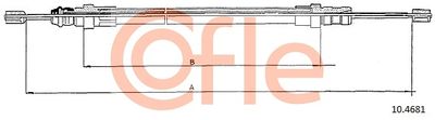 Cable Pull, parking brake COFLE 10.4681