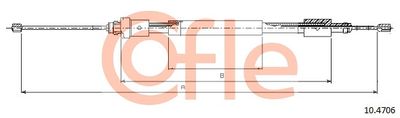 Cable Pull, parking brake COFLE 10.4706