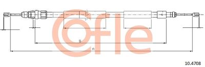 Cable Pull, parking brake COFLE 10.4708