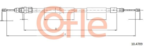 COFLE 10.4709 Cable Pull, parking brake