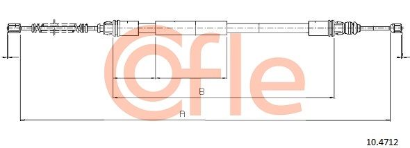 COFLE 10.4712 Cable Pull, parking brake