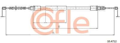 Cable Pull, parking brake COFLE 10.4712