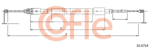 COFLE 10.4714 Cable Pull, parking brake