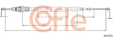 Cable Pull, parking brake COFLE 10.4715