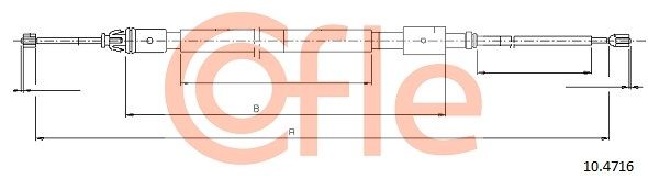 COFLE 10.4716 Cable Pull, parking brake