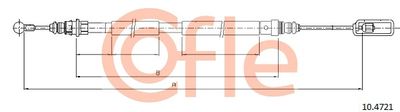 Cable Pull, parking brake COFLE 10.4721