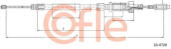 COFLE 10.4726 Cable Pull, parking brake