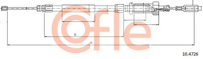 Cable Pull, parking brake COFLE 10.4726