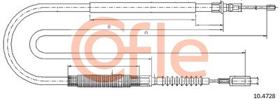Cable Pull, parking brake COFLE 10.4728