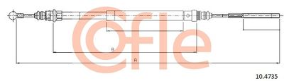 Cable Pull, parking brake COFLE 10.4735