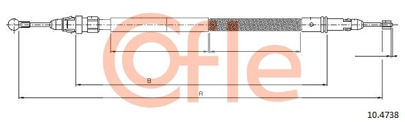 COFLE 10.4738 Cable Pull, parking brake