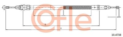 Cable Pull, parking brake COFLE 10.4738