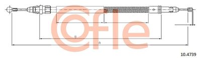Cable Pull, parking brake COFLE 10.4739