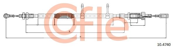 COFLE 10.4740 Cable Pull, parking brake