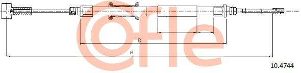 COFLE 10.4744 Cable Pull, parking brake