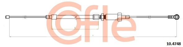 COFLE 10.4748 Cable Pull, parking brake