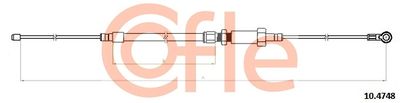 Cable Pull, parking brake COFLE 10.4748