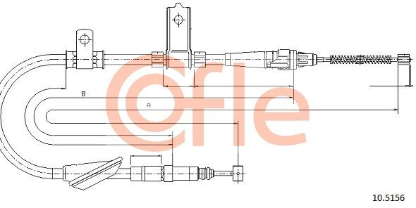 COFLE 10.5156 Cable Pull, parking brake