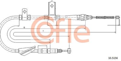 Cable Pull, parking brake COFLE 10.5156