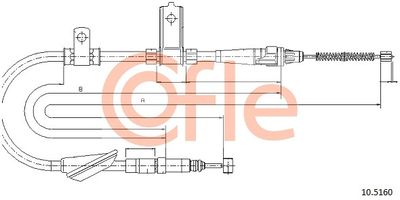 Cable Pull, parking brake COFLE 10.5160