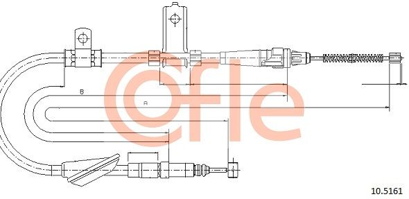 COFLE 10.5161 Cable Pull, parking brake