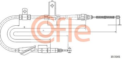 Cable Pull, parking brake COFLE 10.5161