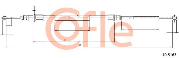 COFLE 10.5163 Cable Pull, parking brake