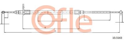 Cable Pull, parking brake COFLE 10.5163