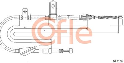 Cable Pull, parking brake COFLE 10.5166