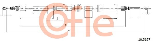 COFLE 10.5167 Cable Pull, parking brake