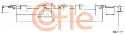 Cable Pull, parking brake COFLE 10.5167