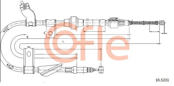 COFLE 10.5231 Cable Pull, parking brake