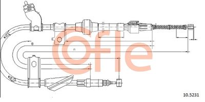 Cable Pull, parking brake COFLE 10.5231